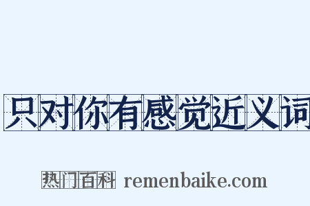 只对你有感觉近义词是什么意思的图片